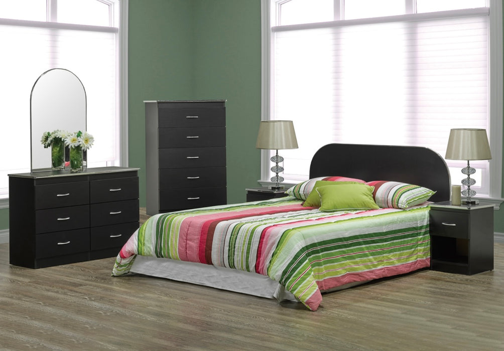 Contemporary Bedroom Set in a Black Finish