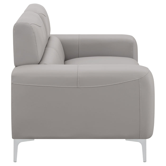 Glenmark Track Arm Upholstered Loveseat Taupe