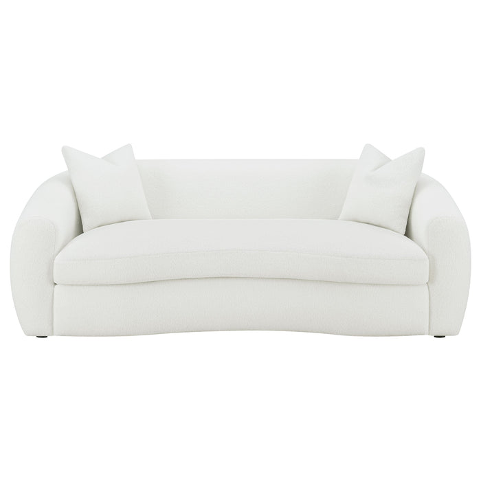 Isabella 2-piece Upholstered Tight Back Living Room Set White