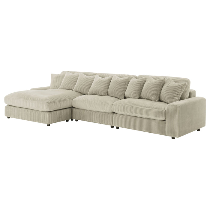 Blaine Upholstered Reversible Sectional Sofa Sand