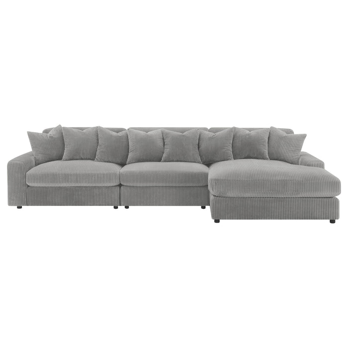 Blaine Upholstered Reversible Sectional Sofa Sand