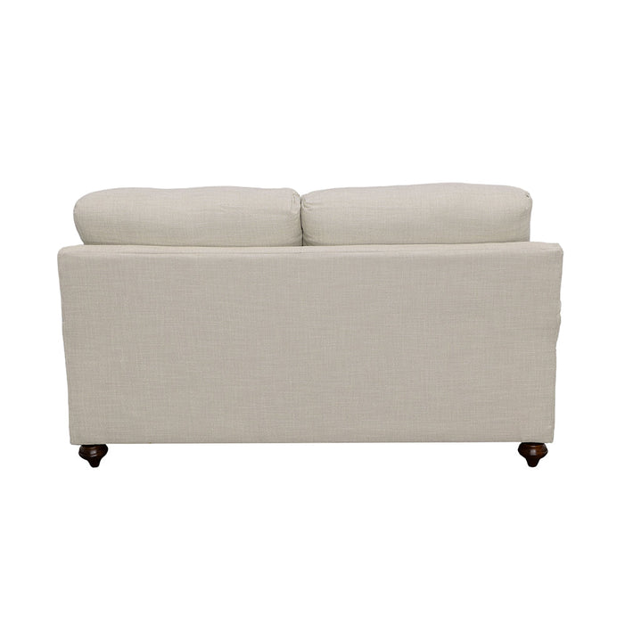 Glenn Cushion Back Loveseat Light Grey