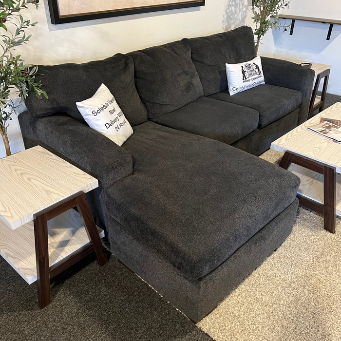 Charcoal Gray Sectional with Reversible Chaise