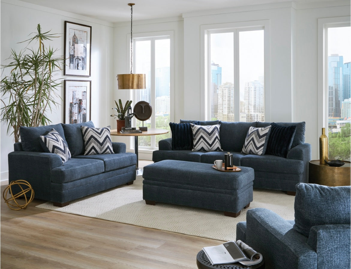 Navy Blue Couch and Loveseat Set — Comfy Living Chicago, image size:1170x896