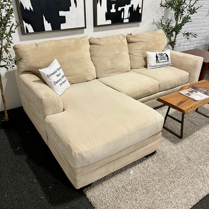 Cream Ashley 2 Piece Sectional Couch with Chaise