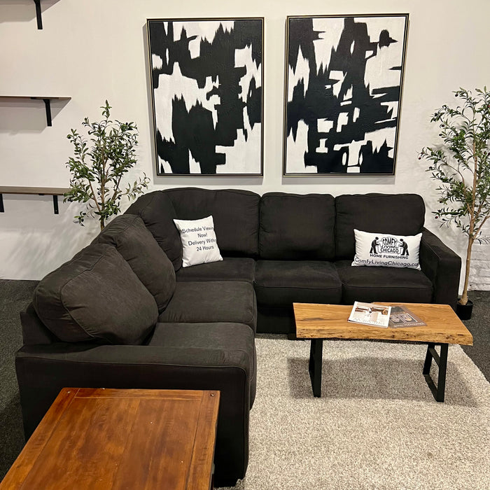 Charcoal Gray Ashley 2 Piece Sectional Couch