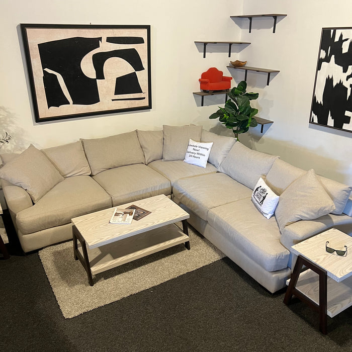 Jonathan Louis Cream Modular Corner Sectional Couch