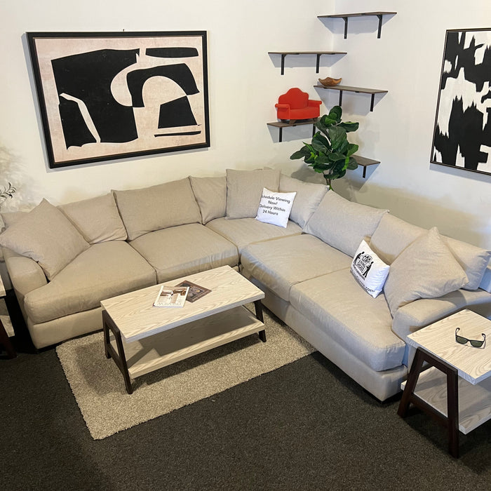 Jonathan Louis Cream Modular Corner Sectional Couch