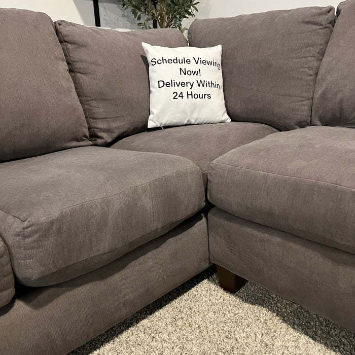 Gray U Shape Sectional with Reversible Chaise