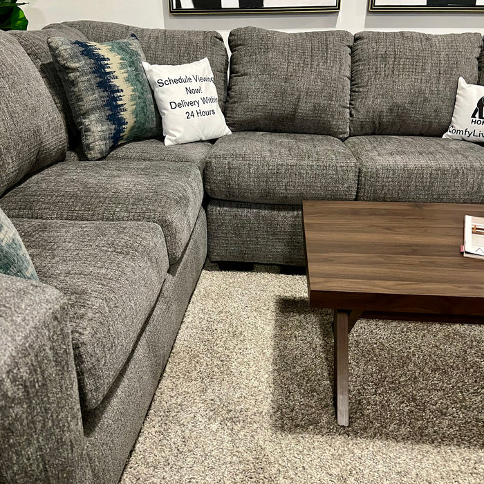 Two Piece Corner Sectional in Gray