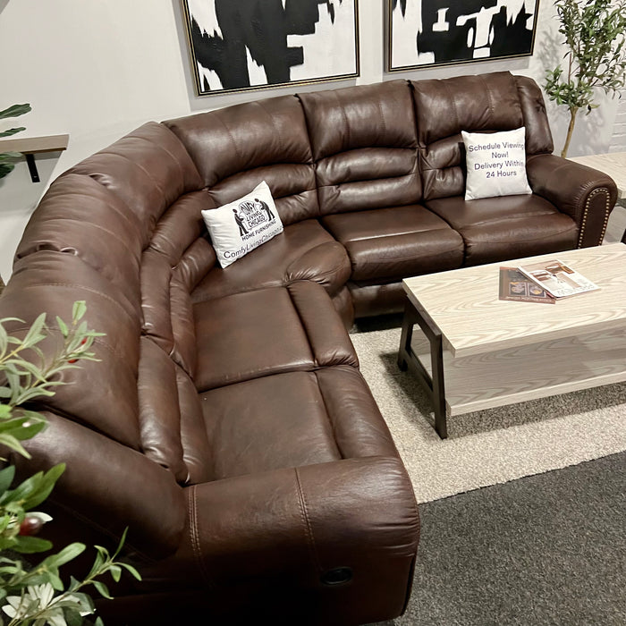 Ashley Manzanola Leather 2 Piece Reclining Sectional