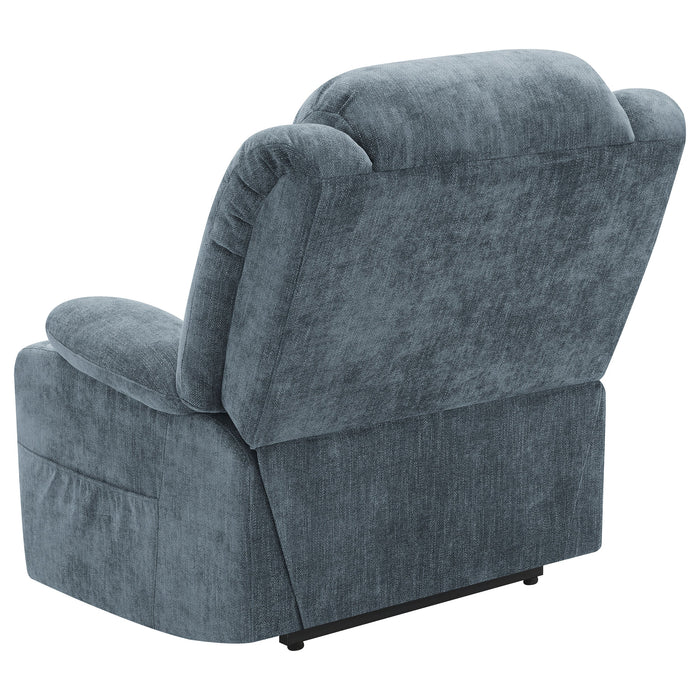 Houston Upholstered Power Lift Recliner Slate Blue