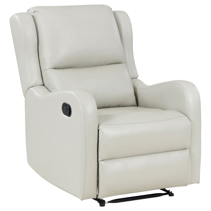 Kelsey Upholstered English Arm Recliner Chair Ivory