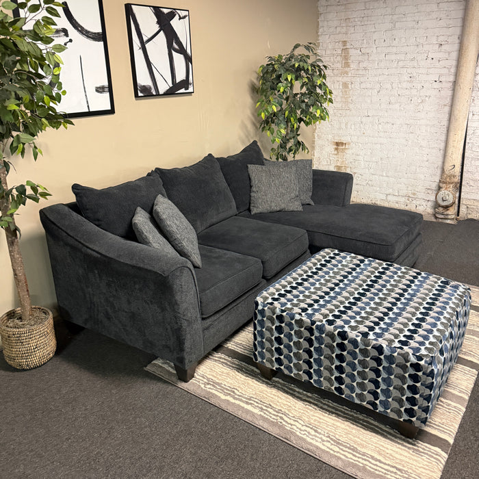 Sectional Sofa with Reversible Chaise and Ottoman