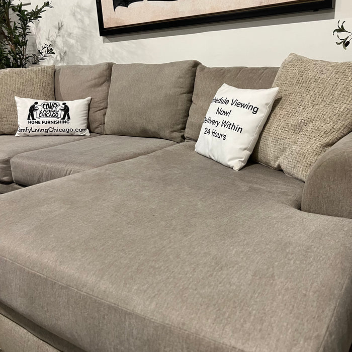 Jonathan Louis Two Piece Sectional in Cream