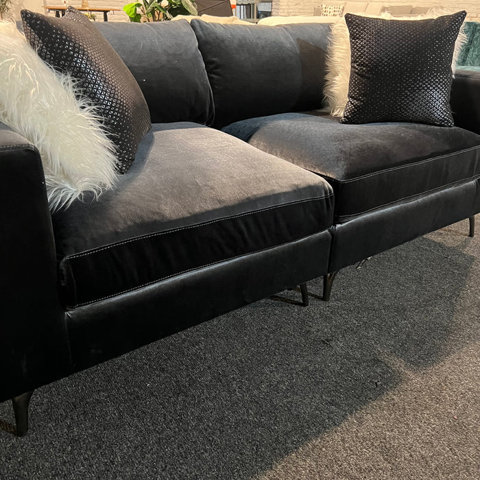 Black Suede Couch