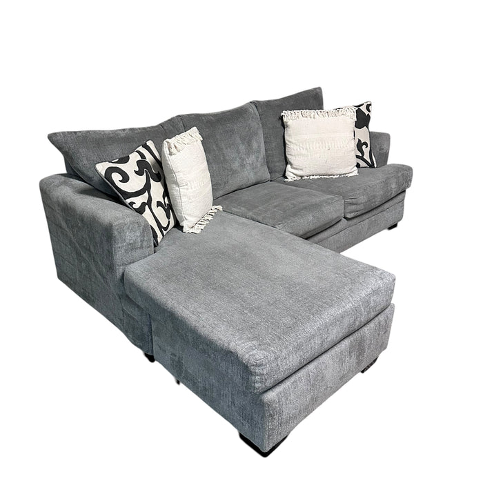 Gray Sectional with Reversible Chaise