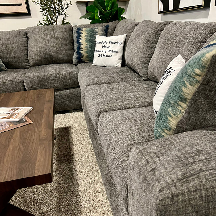 Two Piece Corner Sectional in Gray