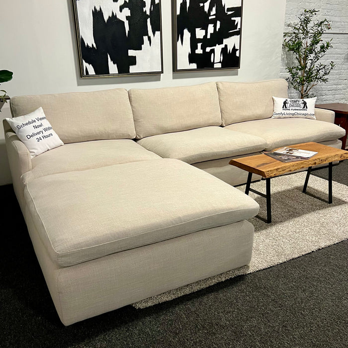 Modular 4pc Off white Sectional Cloud Couch