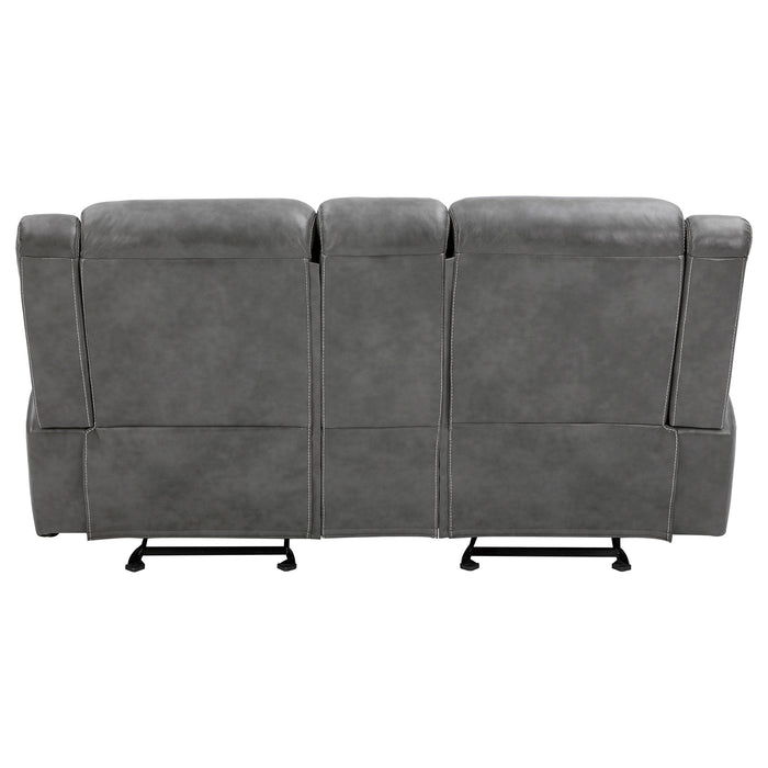 Conrad Upholstered Motion Loveseat Cool Grey