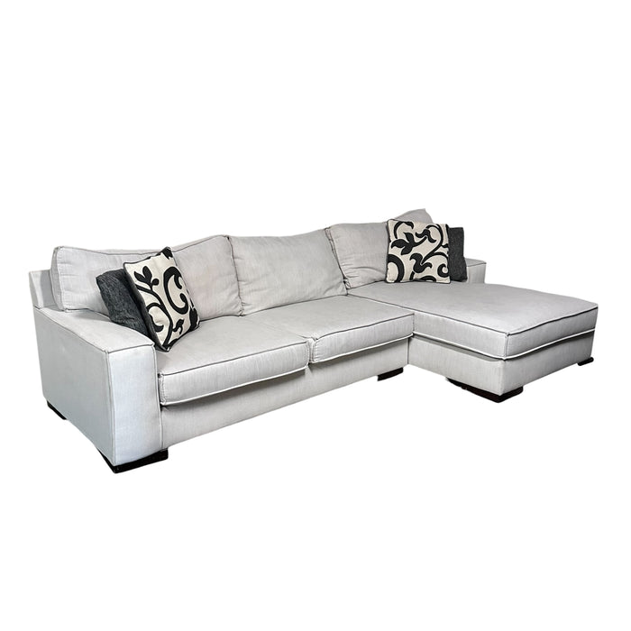 2 Piece Sectional Sofa in Light Gray