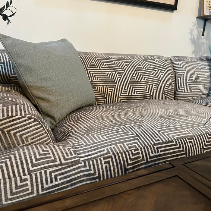 MCM Patterned Two Piece Sectional Sofa