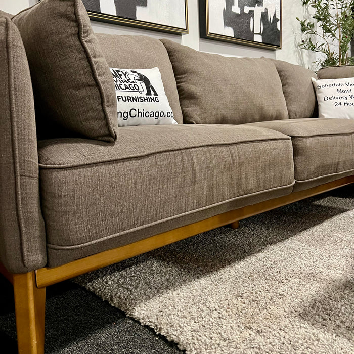 Macys Gray Two Piece Sectional Couch