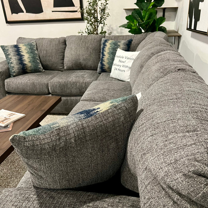 Two Piece Corner Sectional in Gray