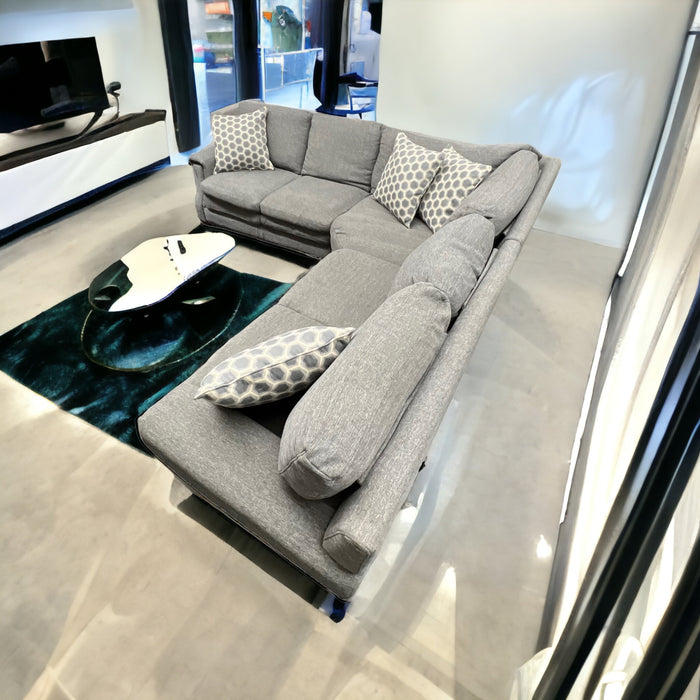 Beautiful Gray Three Piece Corner Sectional Couch