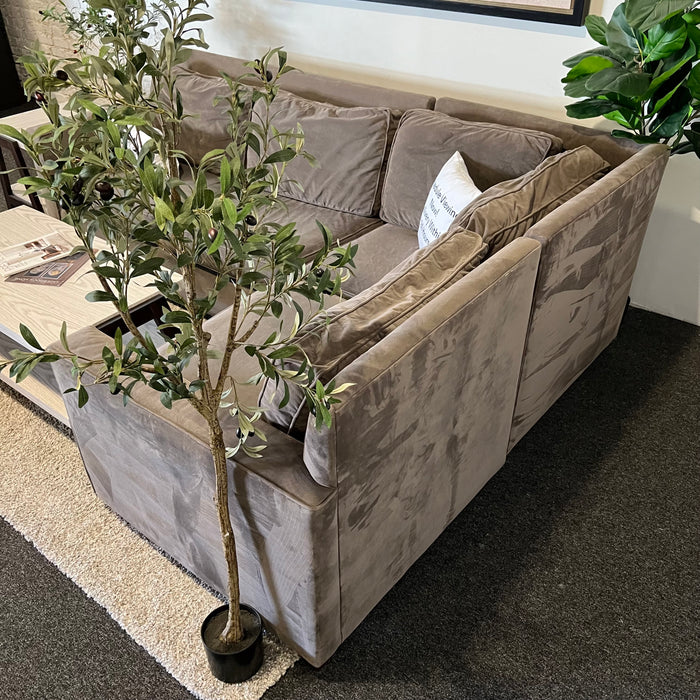 West Elm Three Piece Corner Sectional in Gray