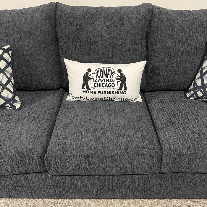 Couch and Loveseat Set in Navy Blue