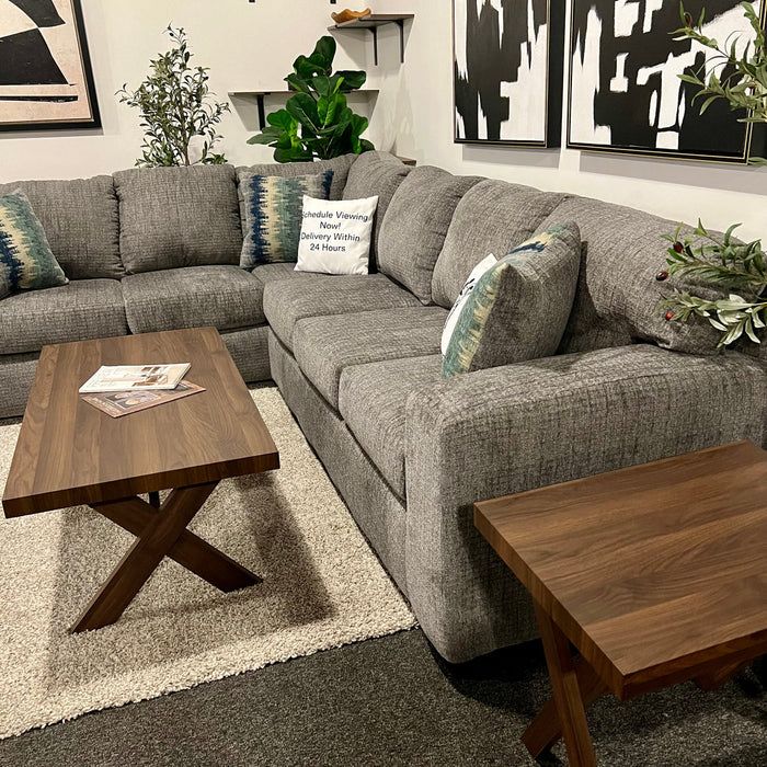 Two Piece Corner Sectional in Gray