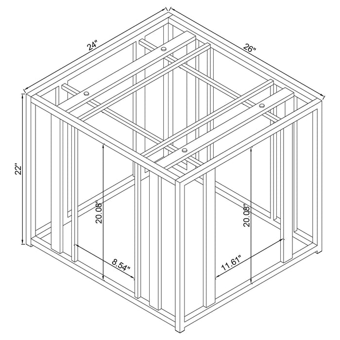 Adri Rectangular Glass Top End Table Clear and Black Nickel