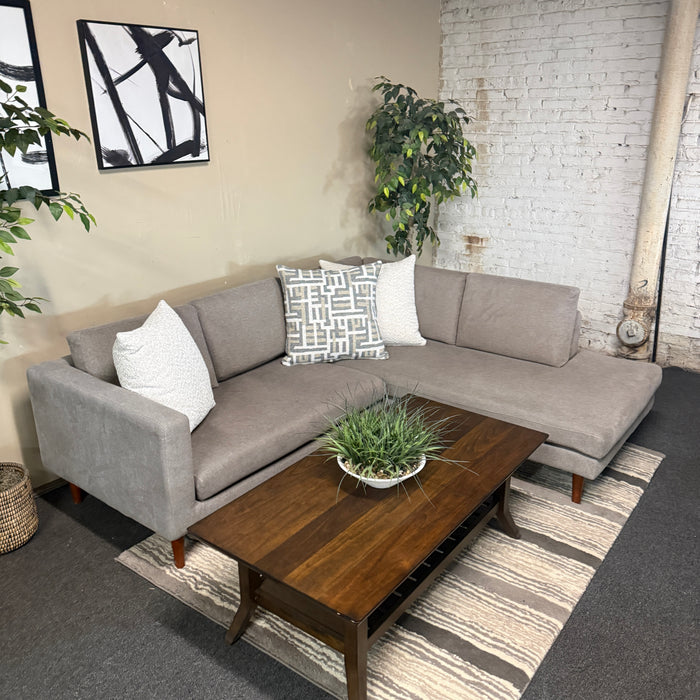 MCM Sectional with Bumper Chaise