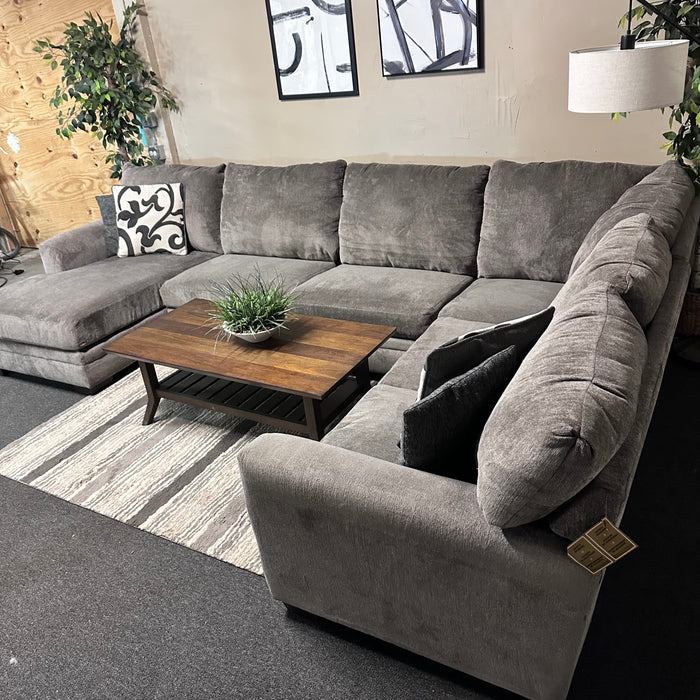 Gray U shape Sectional