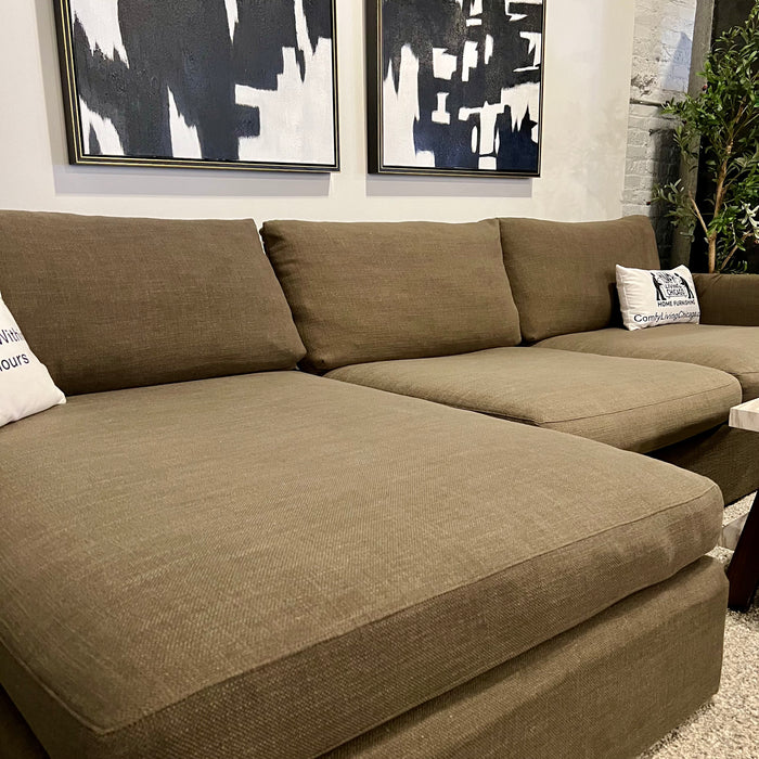 Crate and Barrel Lounge Two Piece Sectional in Gray