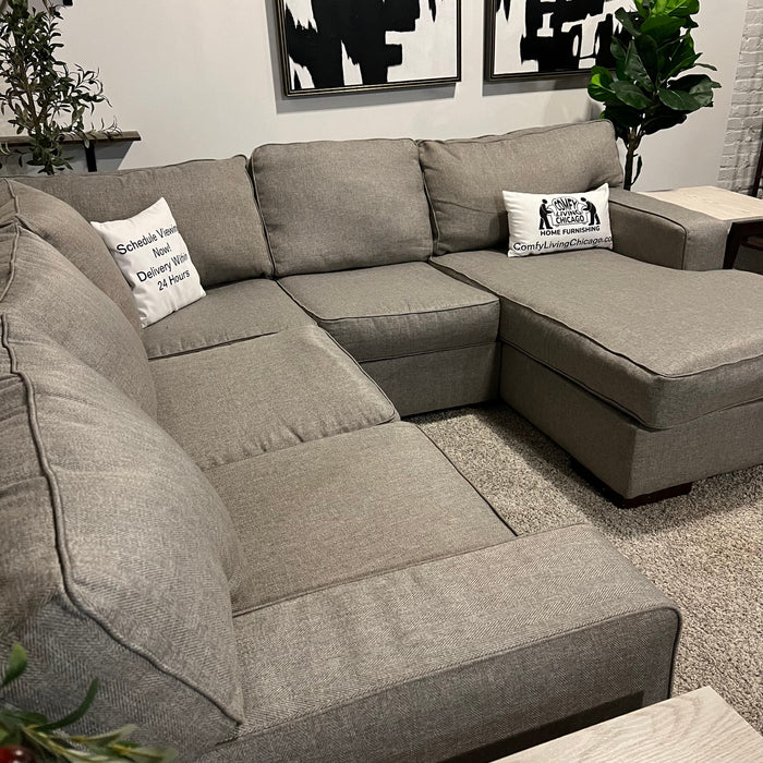 Ashley Homestores Modular U Shape Sectional Couch in Gray