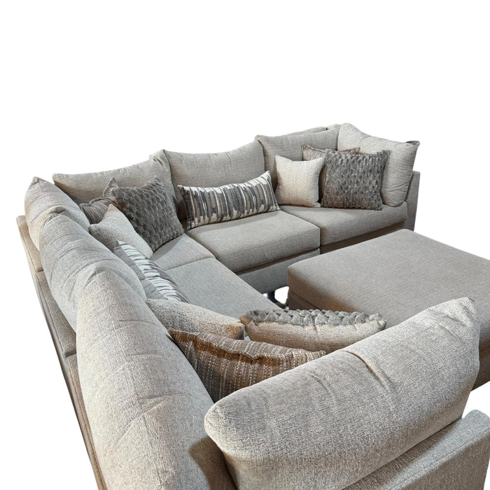 Hudson Modular 5 Piece Sectional in Cream