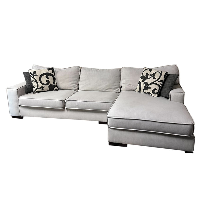 2 Piece Sectional Sofa in Light Gray