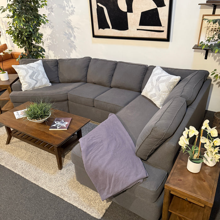 Walter E Smithe Sectional with Bumper Chaise & Cuddle Corner