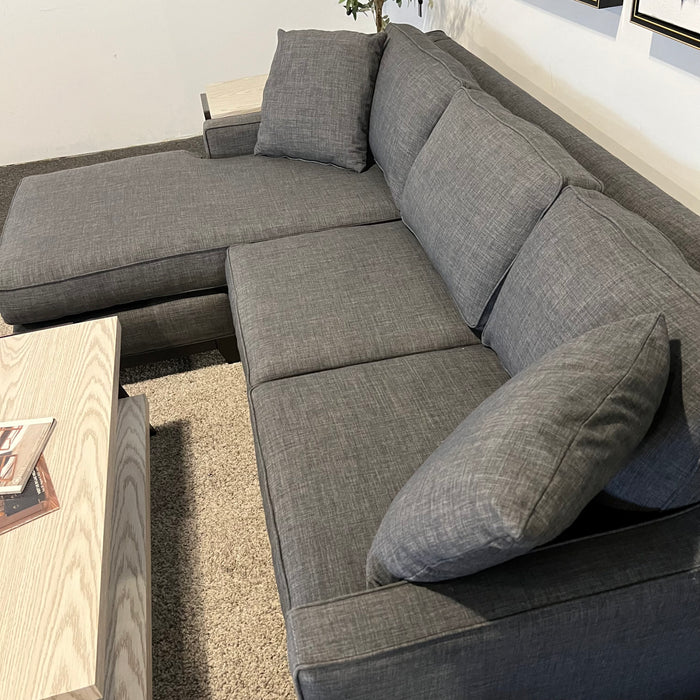 Jonathan Louis Sectional Couch with Reversible Chaise in Gray