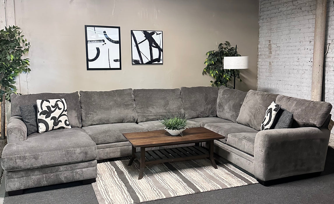 Gray U shape Sectional