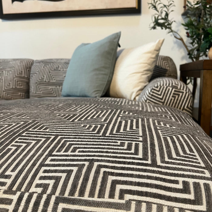 MCM Patterned Two Piece Sectional Sofa