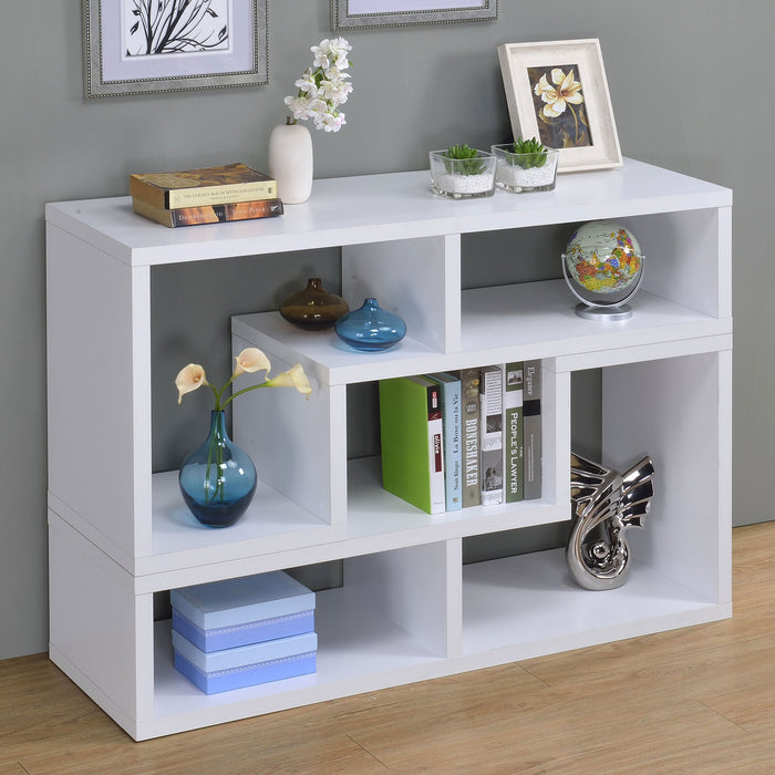 Velma Convertible TV Console and Bookcase White