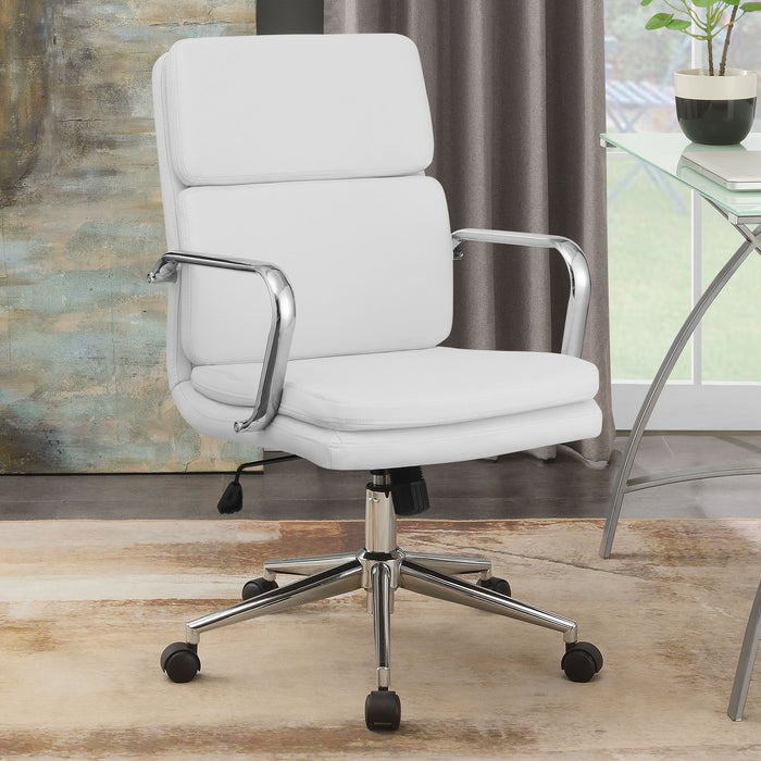 Ximena Standard Back Upholstered Office Chair White