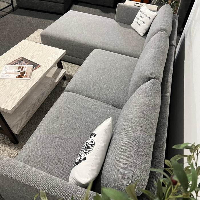 Joss and Main Astra Two Piece Sectional Couch in Gray