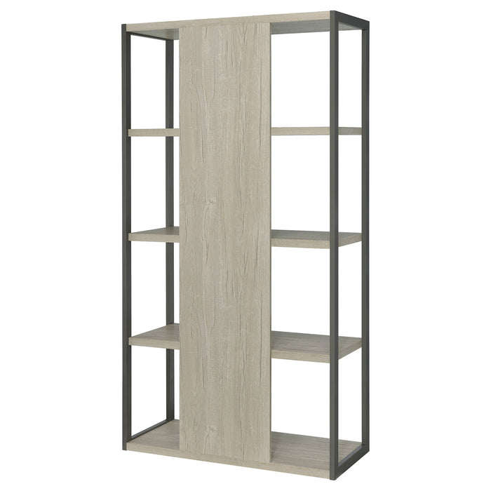 Loomis 4-shelf Bookcase Whitewashed Grey