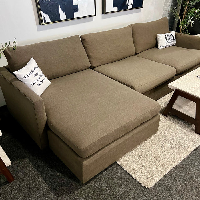 Crate and Barrel Lounge Two Piece Sectional in Gray