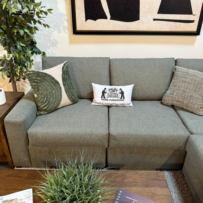 Daina Modular Sectional in Forest Green