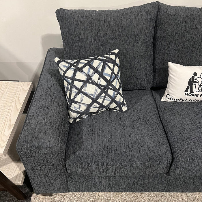 Couch and Loveseat Set in Navy Blue